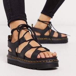 Dr martens nartilla metallic sandals size 9